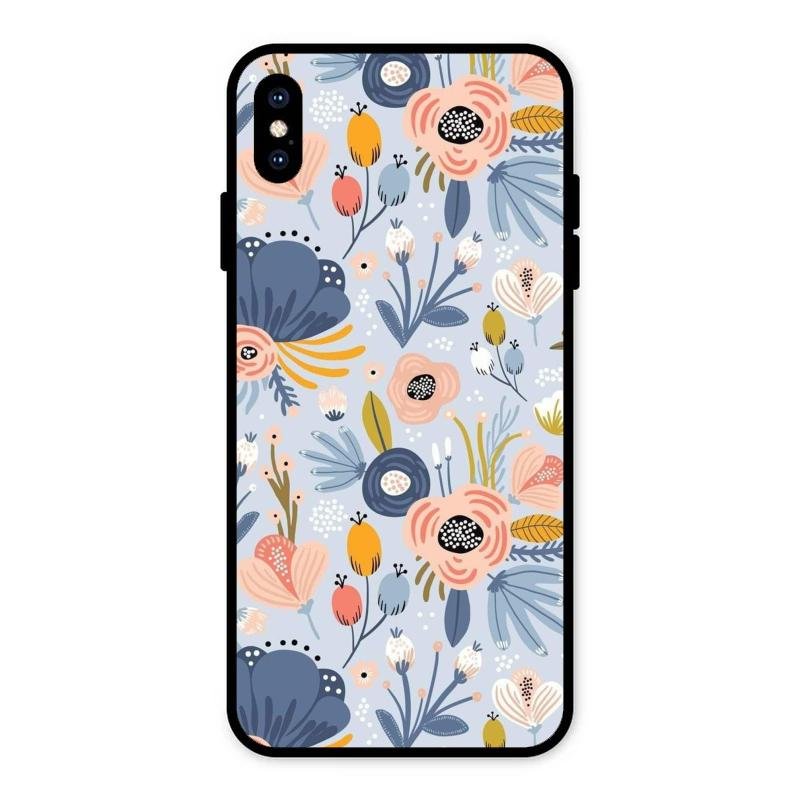 Dewy Flower Mix Glass Case Cover For iPhone XS Max