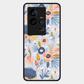 Dewy Flower Mix Glass Case Cover For Iqoo 11 5G