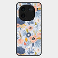 Dewy Flower Mix Glass Case Cover For Iqoo 12 5G