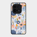 Dewy Flower Mix Glass Case Cover For Iqoo 13 5G