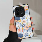 Dewy Flower Mix Glass Case Cover For Vivo - ShopOnCliQ