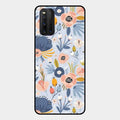 Dewy Flower Mix Glass Case Cover For Iqoo 3 5G