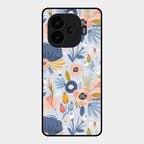 Dewy Flower Mix Glass Case Cover For Iqoo Neo 10R 5G