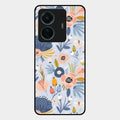 Dewy Flower Mix Glass Case Cover For Iqoo Z6 Pro 5G