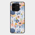 Dewy Flower Mix Glass Case Cover For Iqoo Z9X 5G