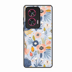 Dewy Flower Mix Glass Case Cover For Motorola Edge 50 Fusion 5G