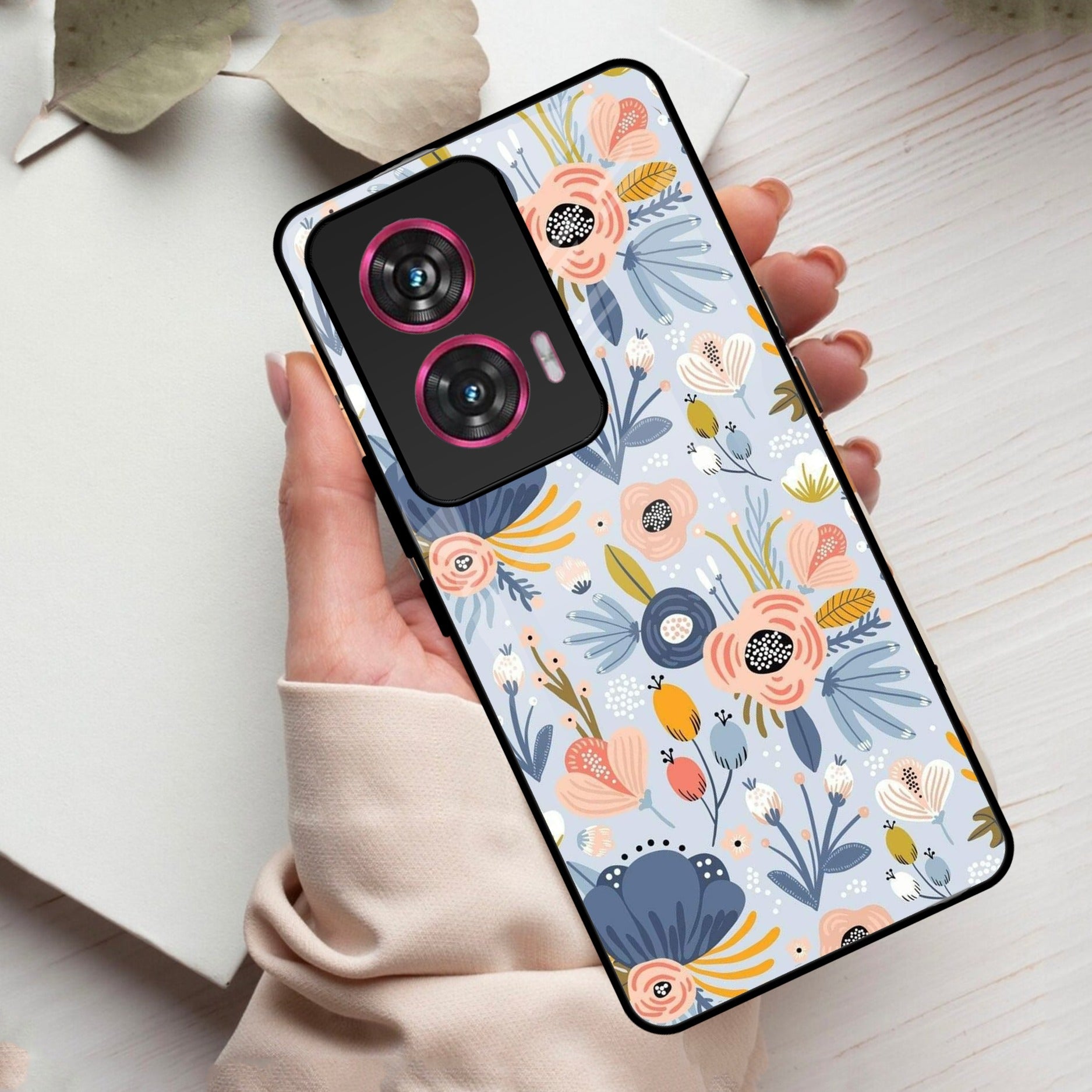 Dewy Flower Mix Glass Case Cover For Xiaomi 14 5G - ShopOnCliQ