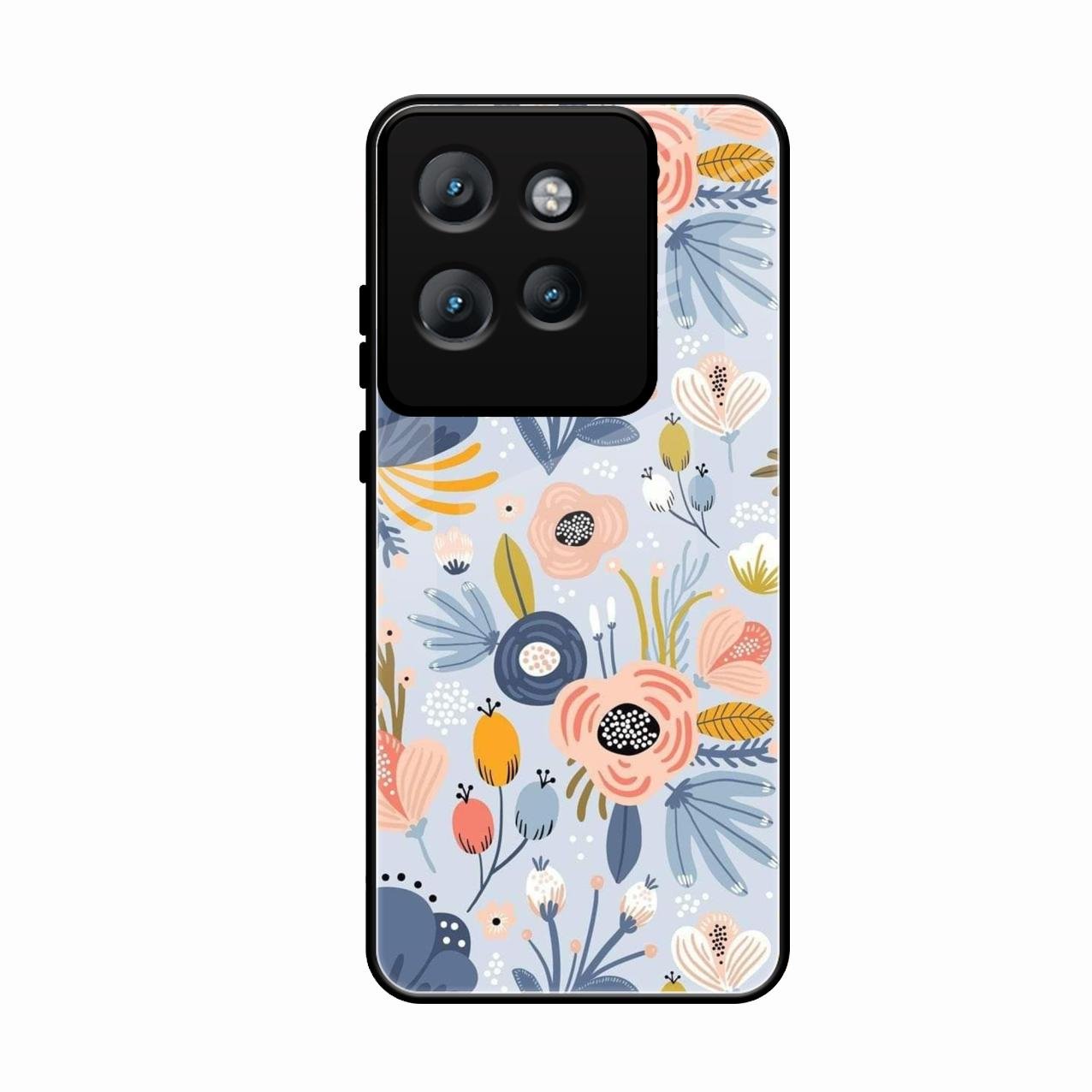 Dewy Flower Mix Glass Case Cover For Motorola Edge 50 Neo