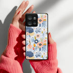 Dewy Flower Mix Glass Case Cover For Motorola - ShopOnCliQ
