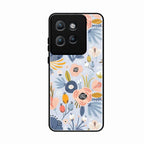 Dewy Flower Mix Glass Case Cover For Motorola Edge 50