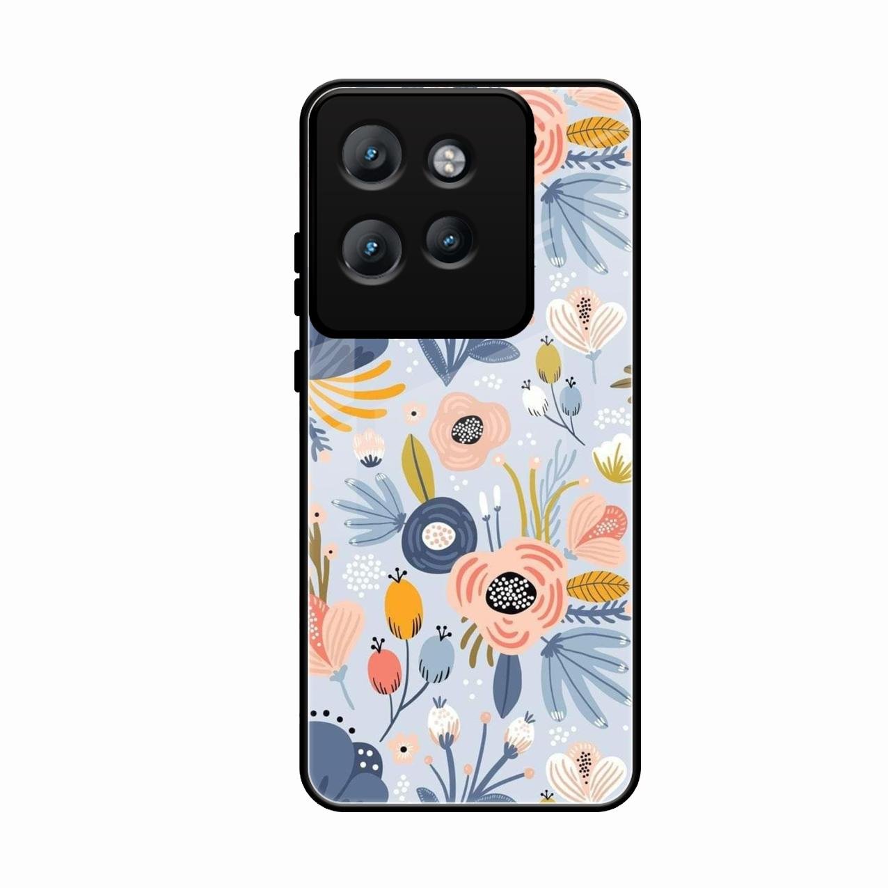 Dewy Flower Mix Glass Case Cover For Motorola Edge 50