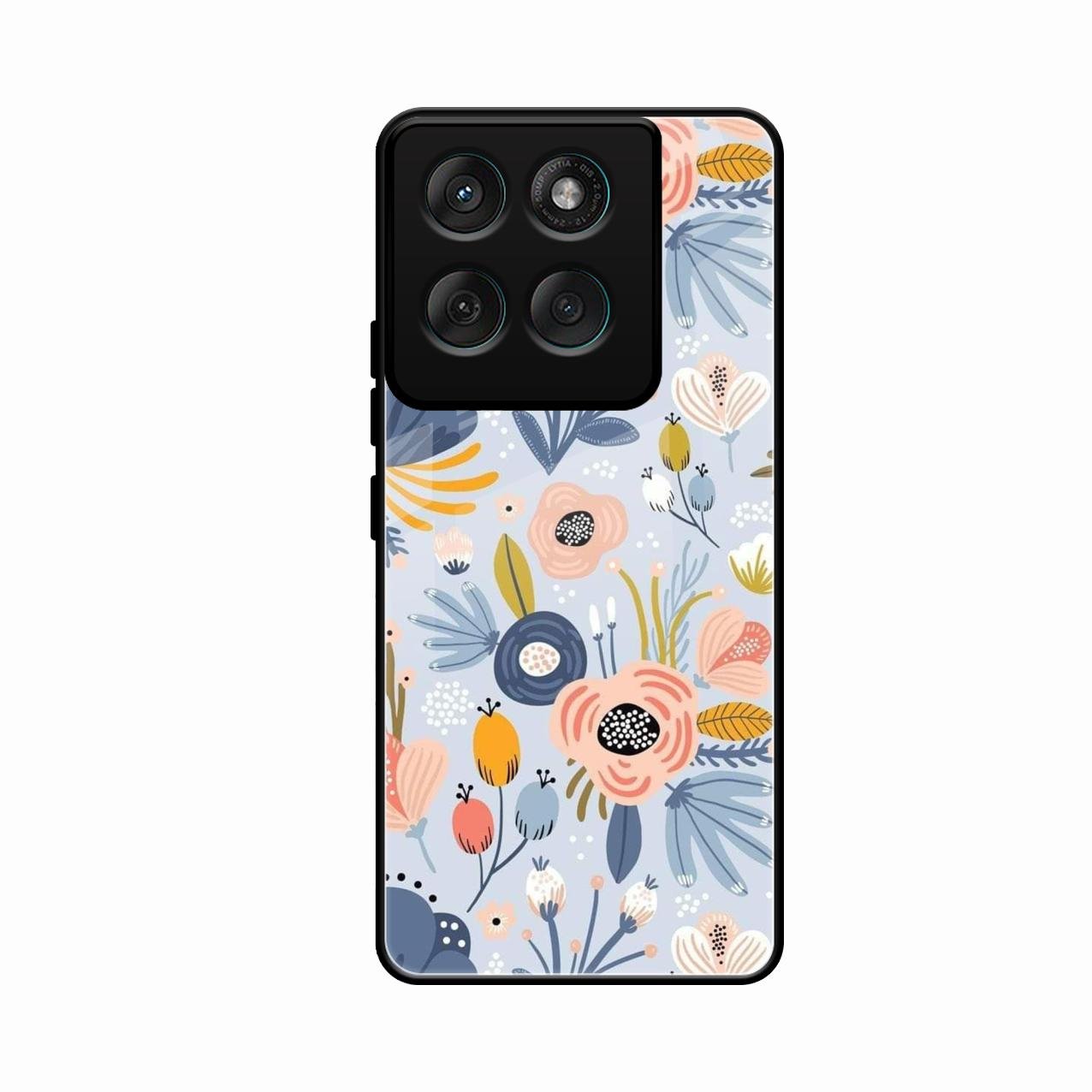 Dewy Flower Mix Glass Case Cover For Motorola Edge 60 Fusion 5G