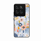 Dewy Flower Mix Glass Case Cover For Motorola Edge 60 Pro 5G