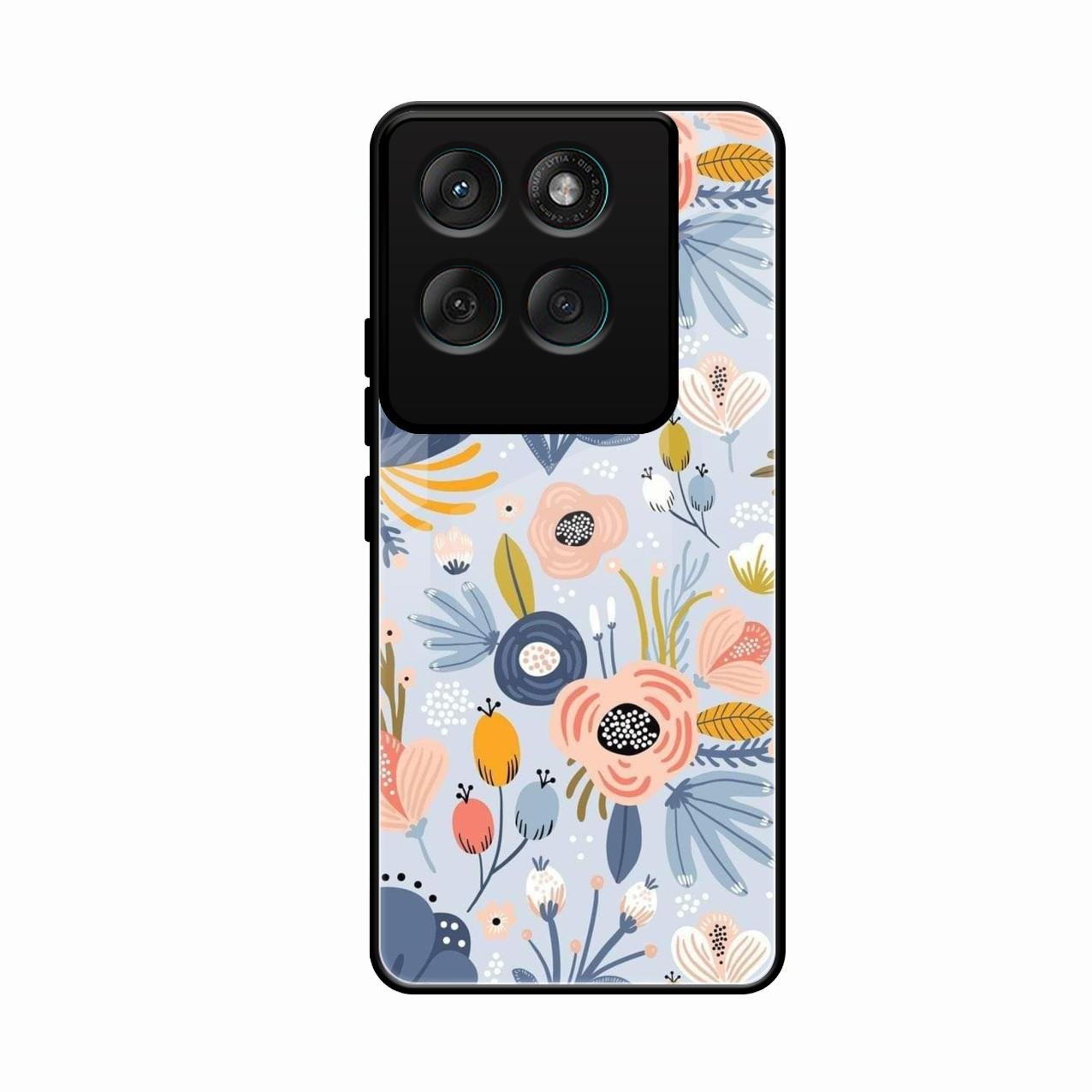 Dewy Flower Mix Glass Case Cover For Motorola Edge 60 Pro 5G