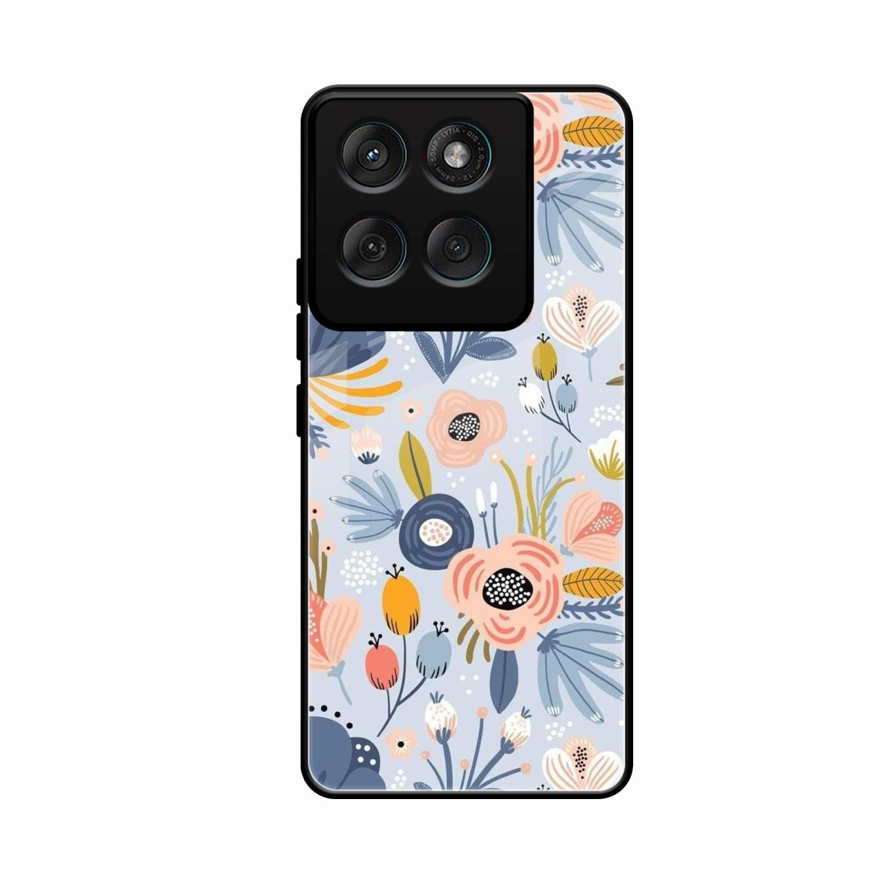 Dewy Flower Mix Glass Case Cover For Motorola Edge 60 Stylus 5G
