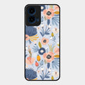 Dewy Flower Mix Glass Case Cover For Motorola G45 5G