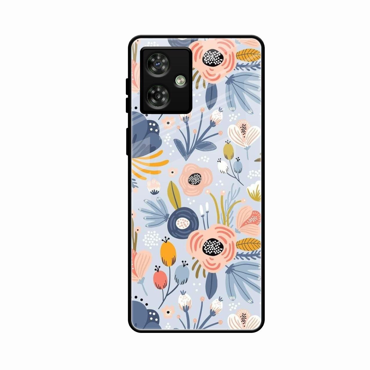 Dewy Flower Mix Glass Case Cover For Motorola G64 5G