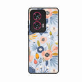 Dewy Flower Mix Glass Case Cover For Motorola G96 5G
