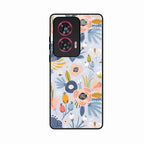 Dewy Flower Mix Glass Case Cover For Motorola G96 5G