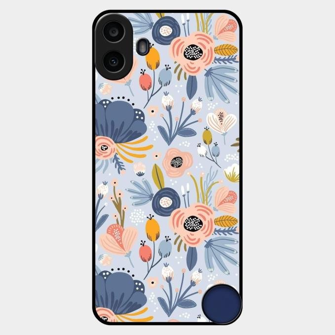 Dewy Flower Mix Glass Case Cover For Nothing Cmf Phone 1
