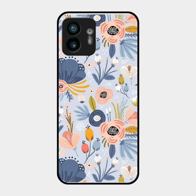 Dewy Flower Mix Glass Case Cover For Nothing Phone 2
