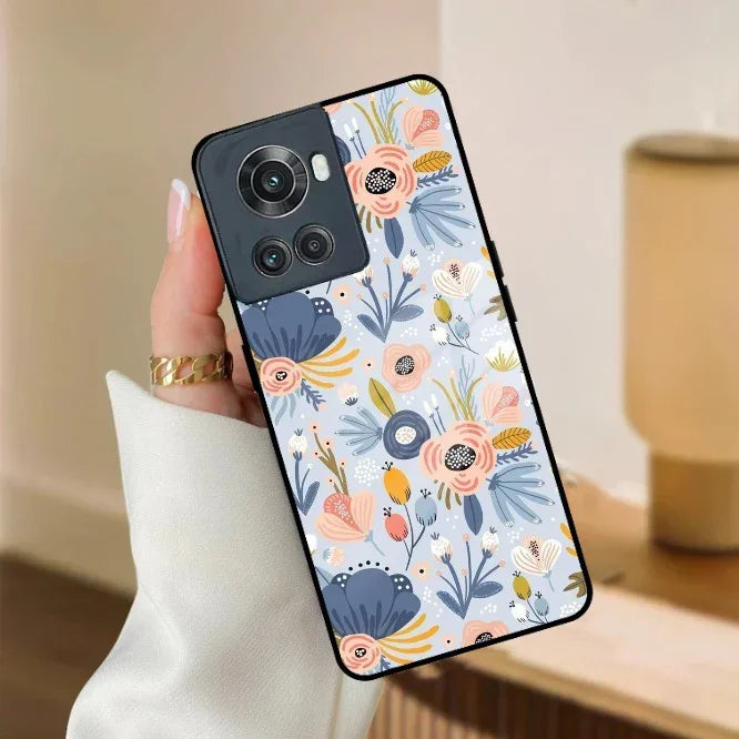Dewy Flower Mix Glass Case Cover For OnePlus - ShopOnCliQ