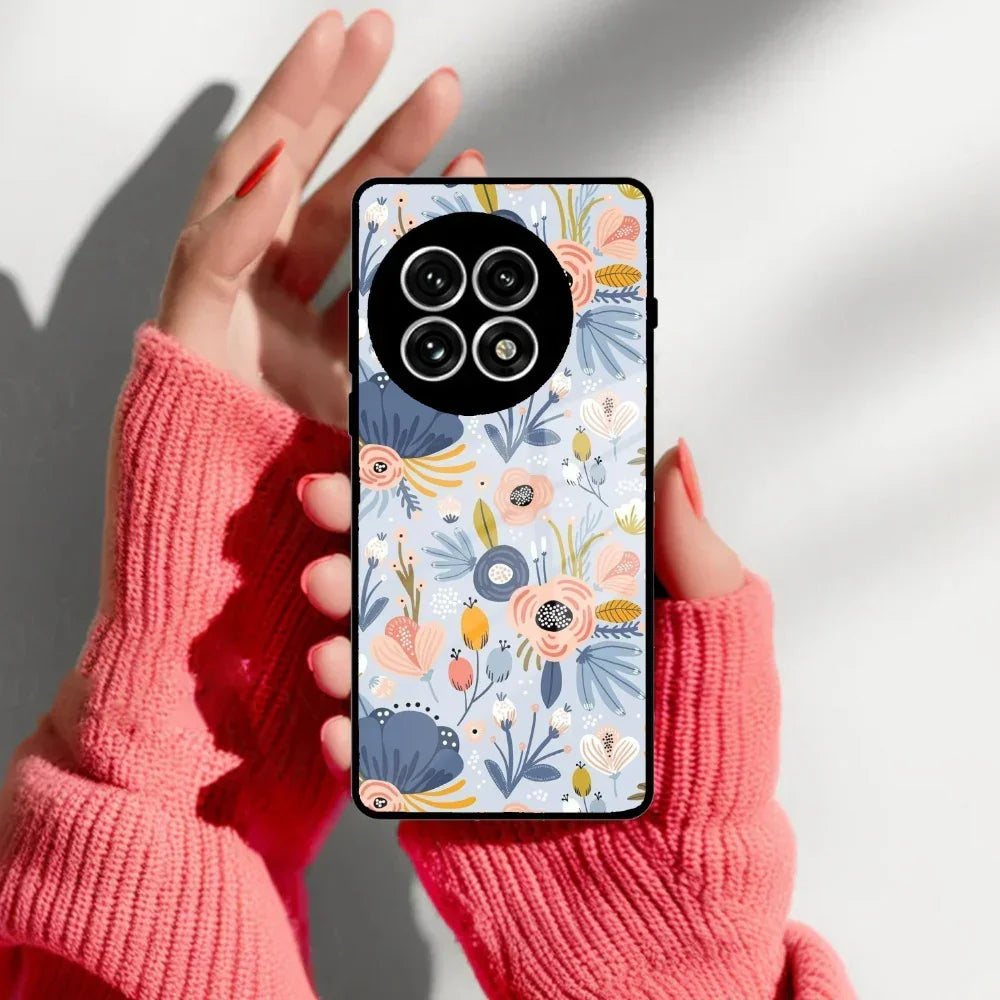 Dewy Flower Mix Glass Case Cover For OnePlus - ShopOnCliQ