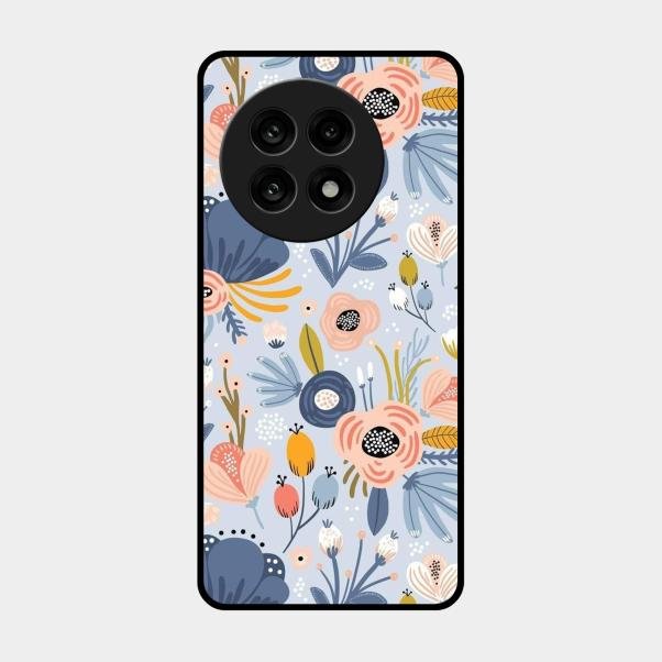 Dewy Flower Mix Glass Case Cover For Oneplus 13R 5G