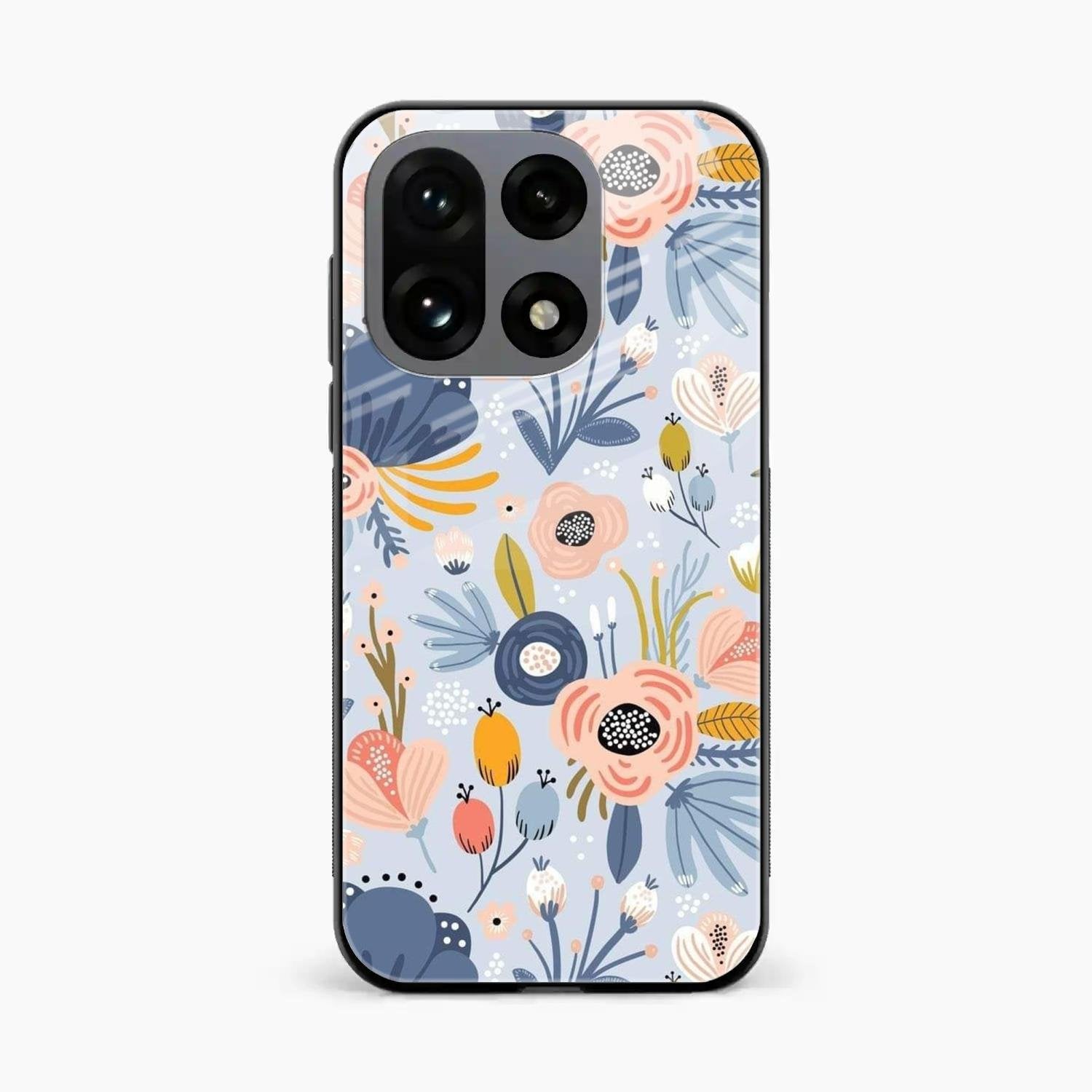 Dewy Flower Mix Glass Case Cover For OnePlus 15 5G