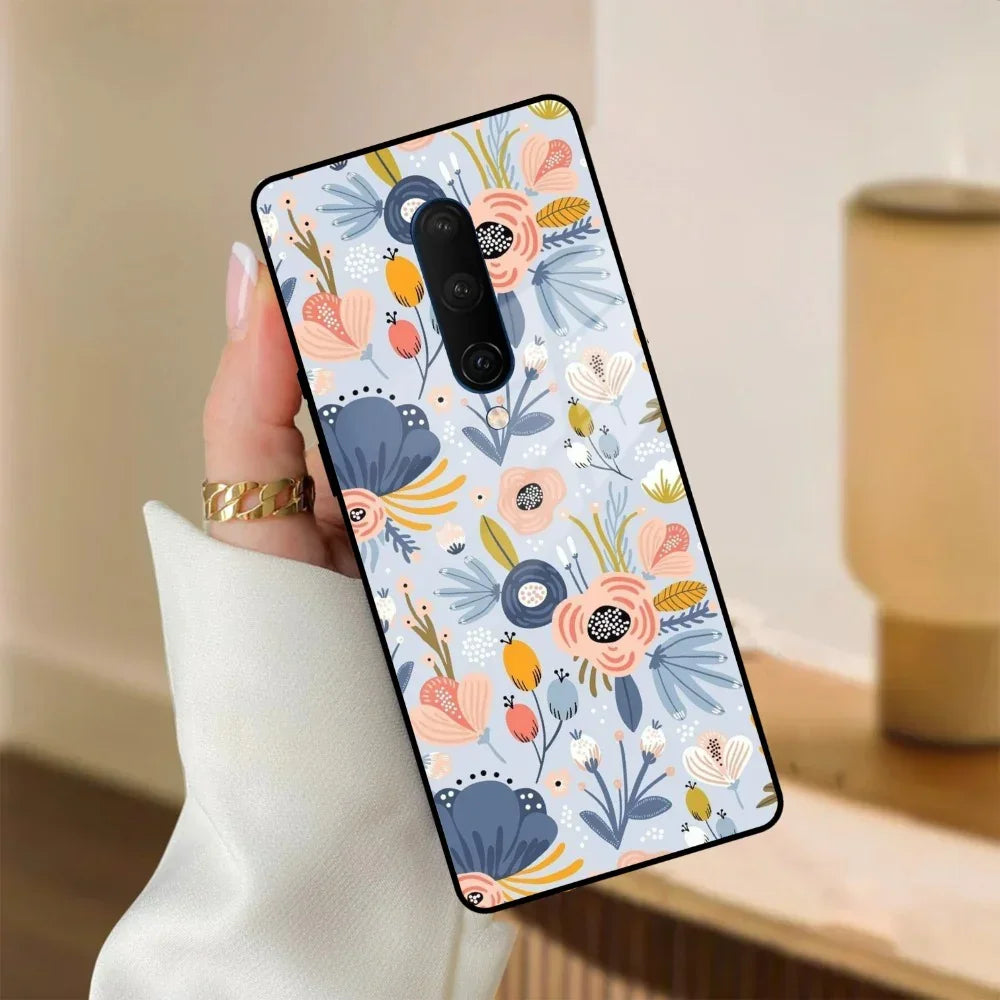 Dewy Flower Mix Glass Case Cover For OnePlus - ShopOnCliQ