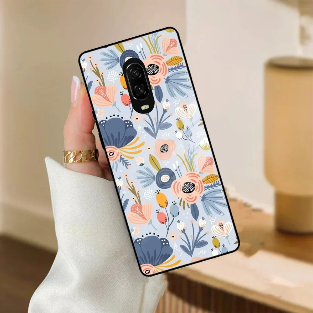Dewy Flower Mix Glass Case Cover For OnePlus - ShopOnCliQ