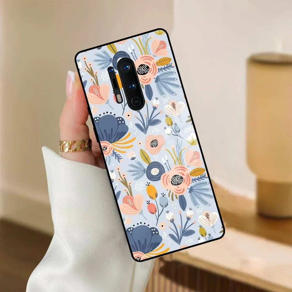 Dewy Flower Mix Glass Case Cover For OnePlus - ShopOnCliQ
