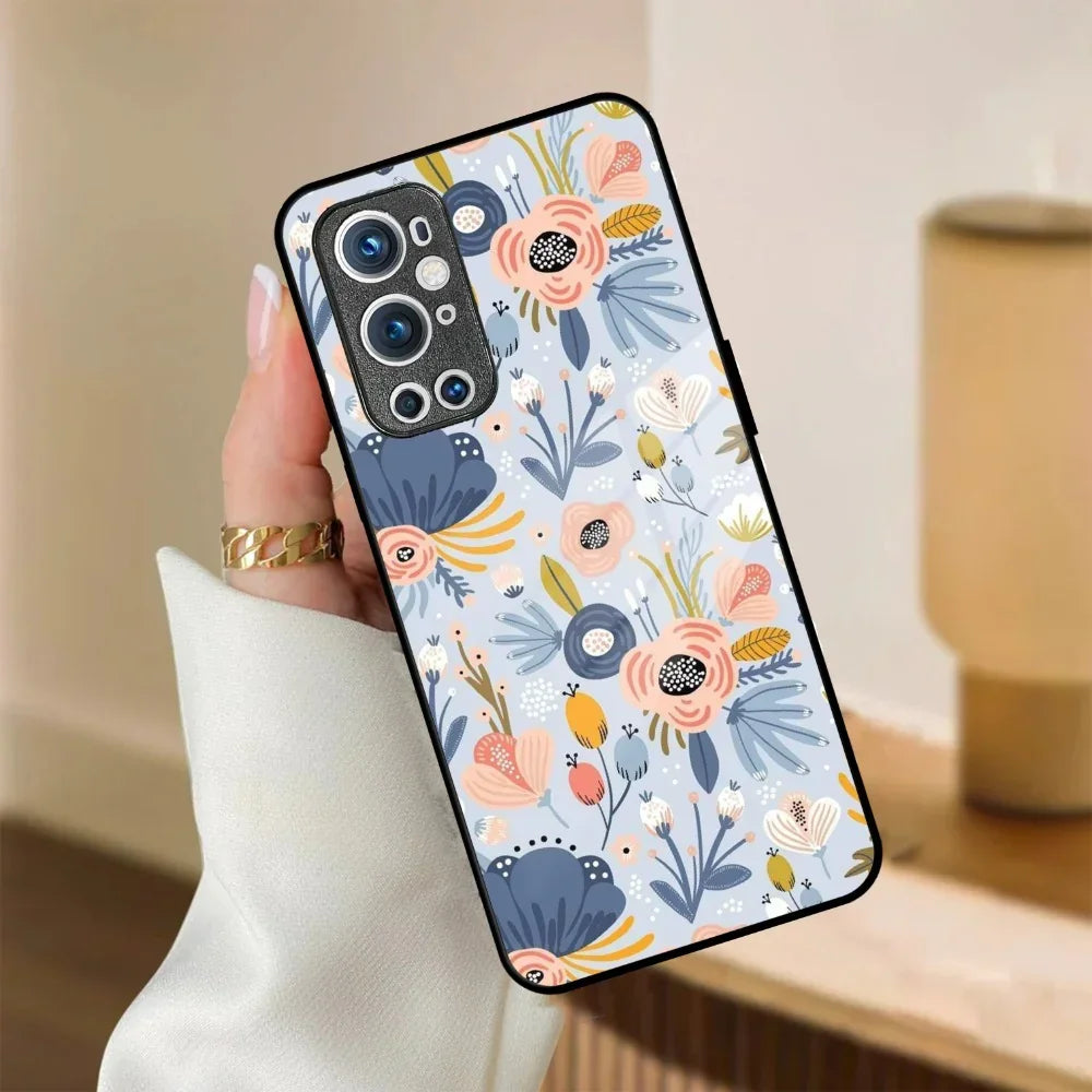 Dewy Flower Mix Glass Case Cover For OnePlus - ShopOnCliQ