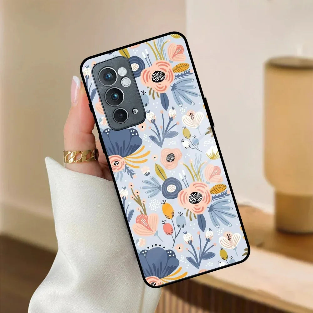 Dewy Flower Mix Glass Case Cover For OnePlus - ShopOnCliQ
