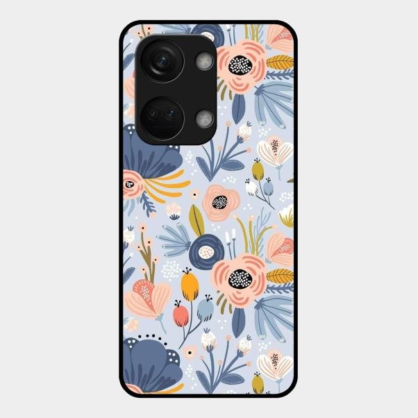 Dewy Flower Mix Glass Case Cover For Oneplus Nord 3 5G