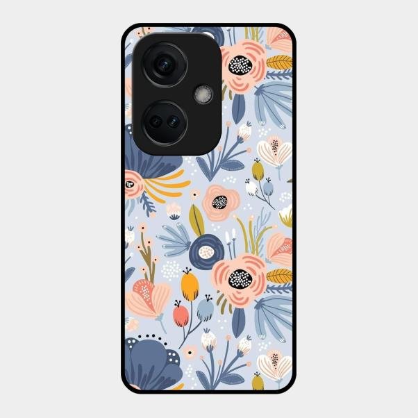 Dewy Flower Mix Glass Case Cover For Oneplus Nord Ce 3 5G