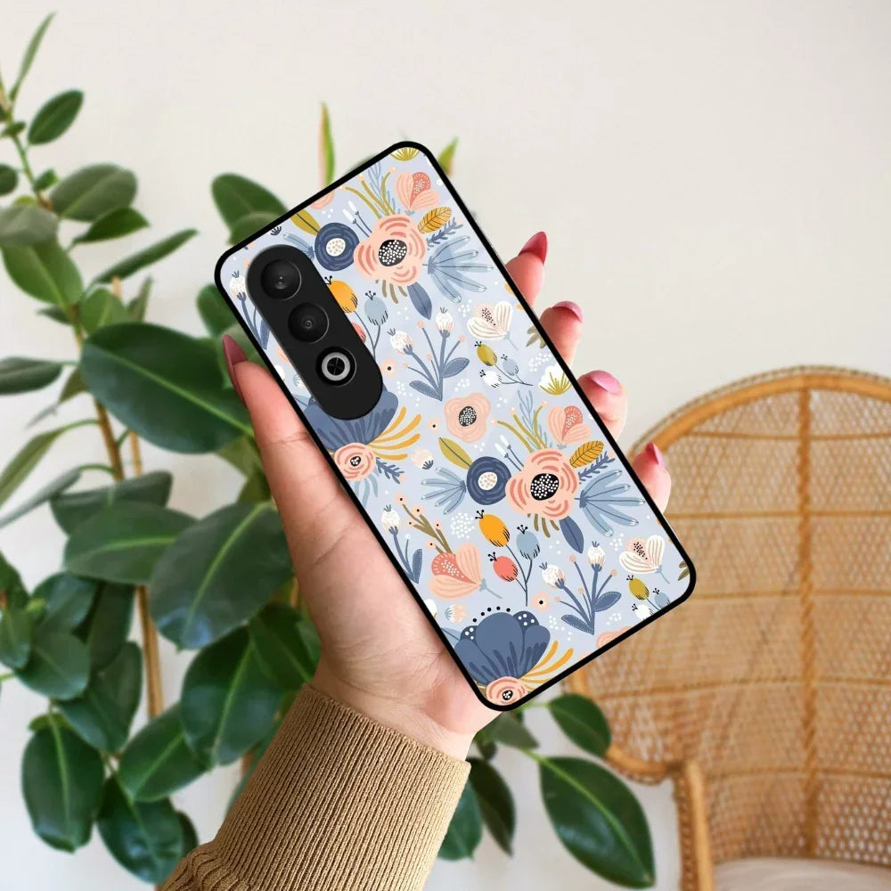 Dewy Flower Mix Glass Case Cover For OnePlus - ShopOnCliQ