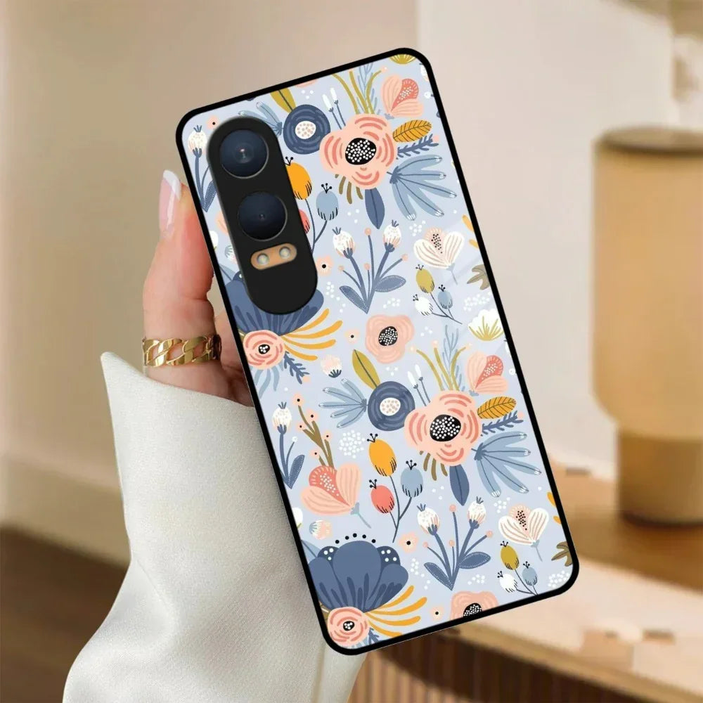 Dewy Flower Mix Glass Case Cover For OnePlus - ShopOnCliQ