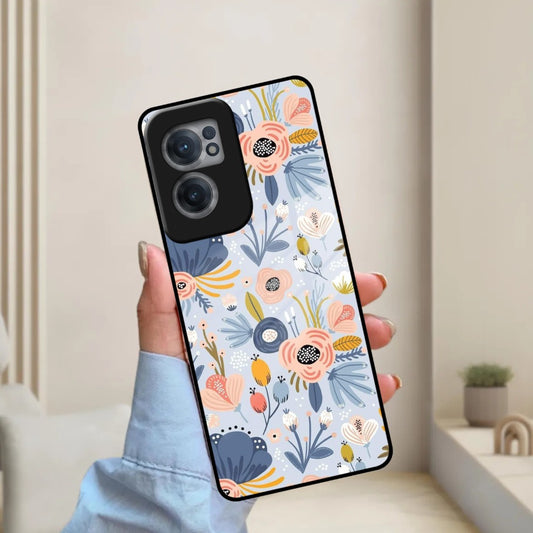 Dewy Flower Mix Glass Case Cover For OnePlus