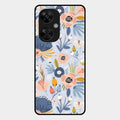 Dewy Flower Mix Glass Case Cover For Oneplus Nord Ce5 5G