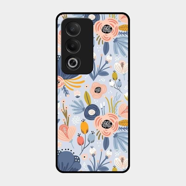 Dewy Flower Mix Glass Case Cover For Oppo A3 Pro 5G