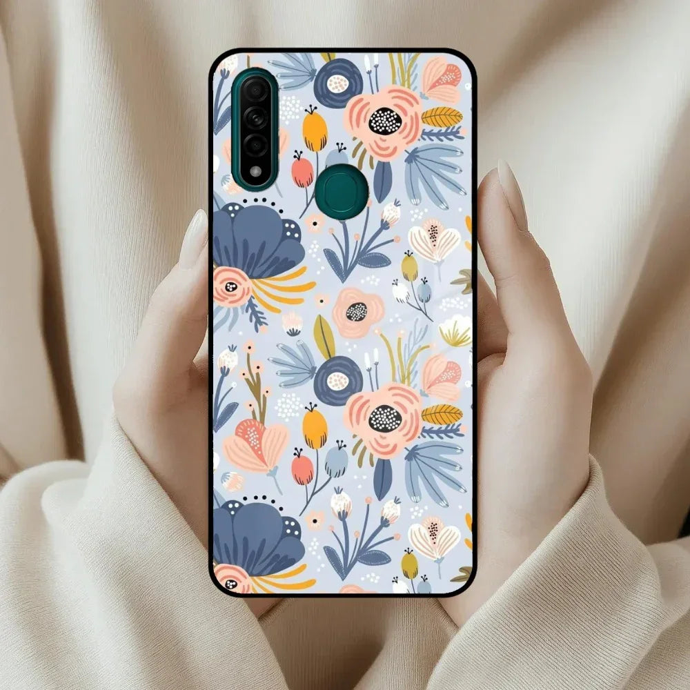 Dewy Flower Mix Glass Case Cover For Oppo - ShopOnCliQ