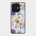 Dewy Flower Mix Glass Case Cover For Oppo A3X 5G