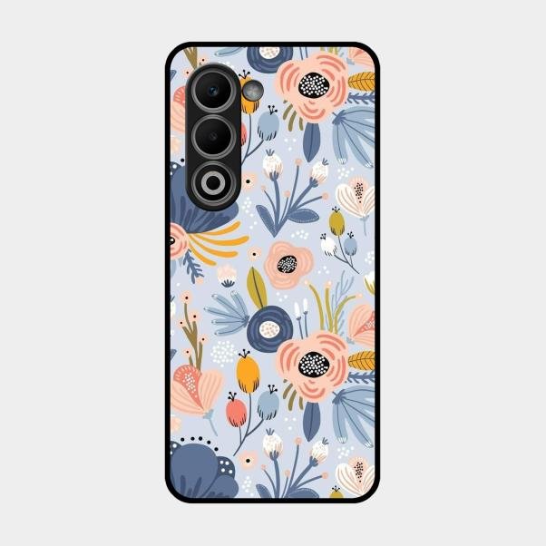 Dewy Flower Mix Glass Case Cover For Oppo A5 5G