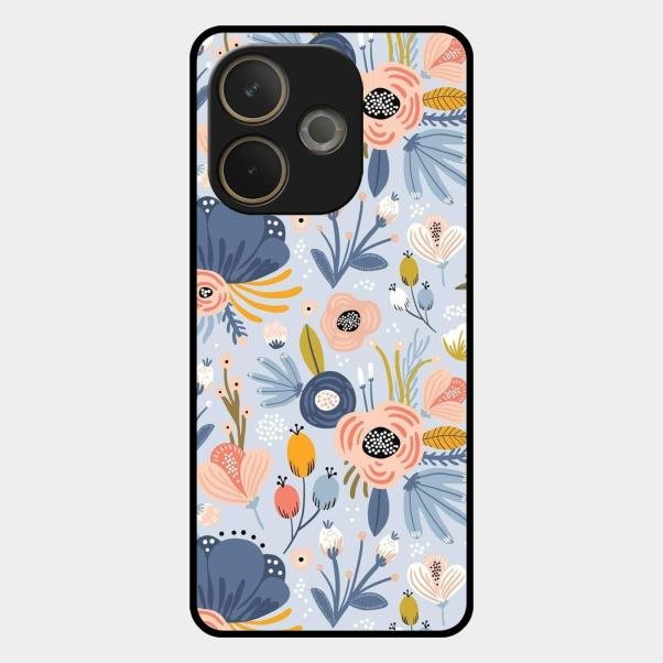 Dewy Flower Mix Glass Case Cover For Oppo A5 Pro 5G