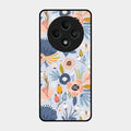 Dewy Flower Mix Glass Case Cover For Oppo F27 5G
