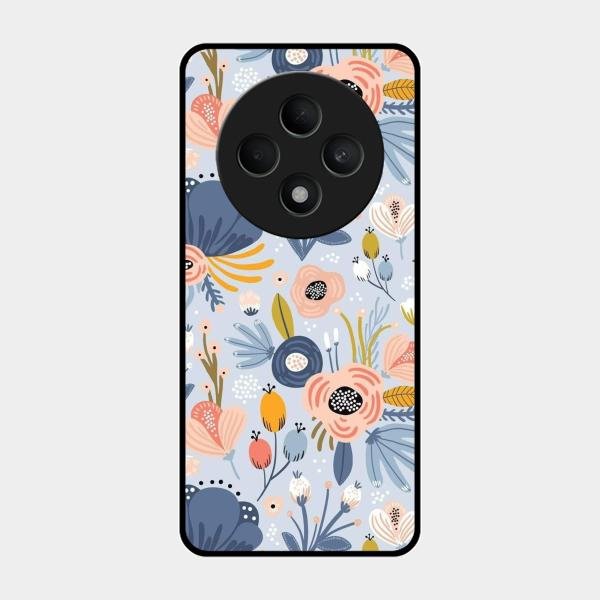 Dewy Flower Mix Glass Case Cover For Oppo F27 5G