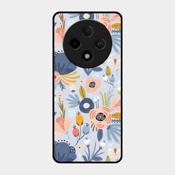 Dewy Flower Mix Glass Case Cover For Oppo F27 Pro Plus 5G