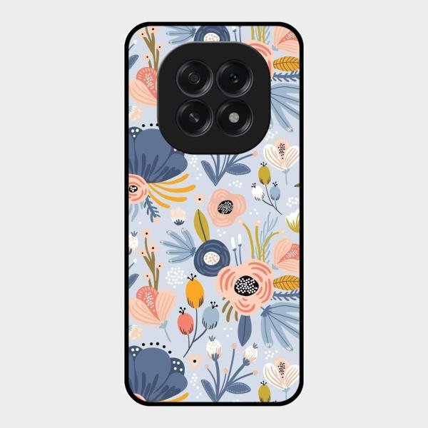 Dewy Flower Mix Glass Case Cover For Oppo F29 5G