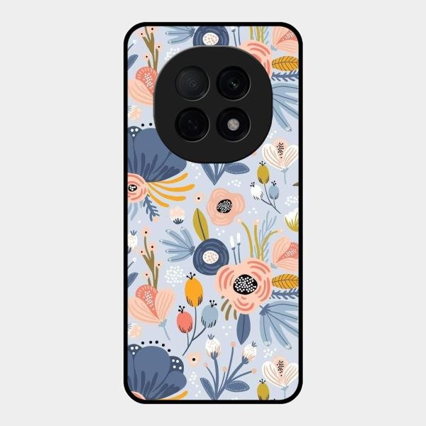 Dewy Flower Mix Glass Case Cover For Oppo F29 Pro 5G